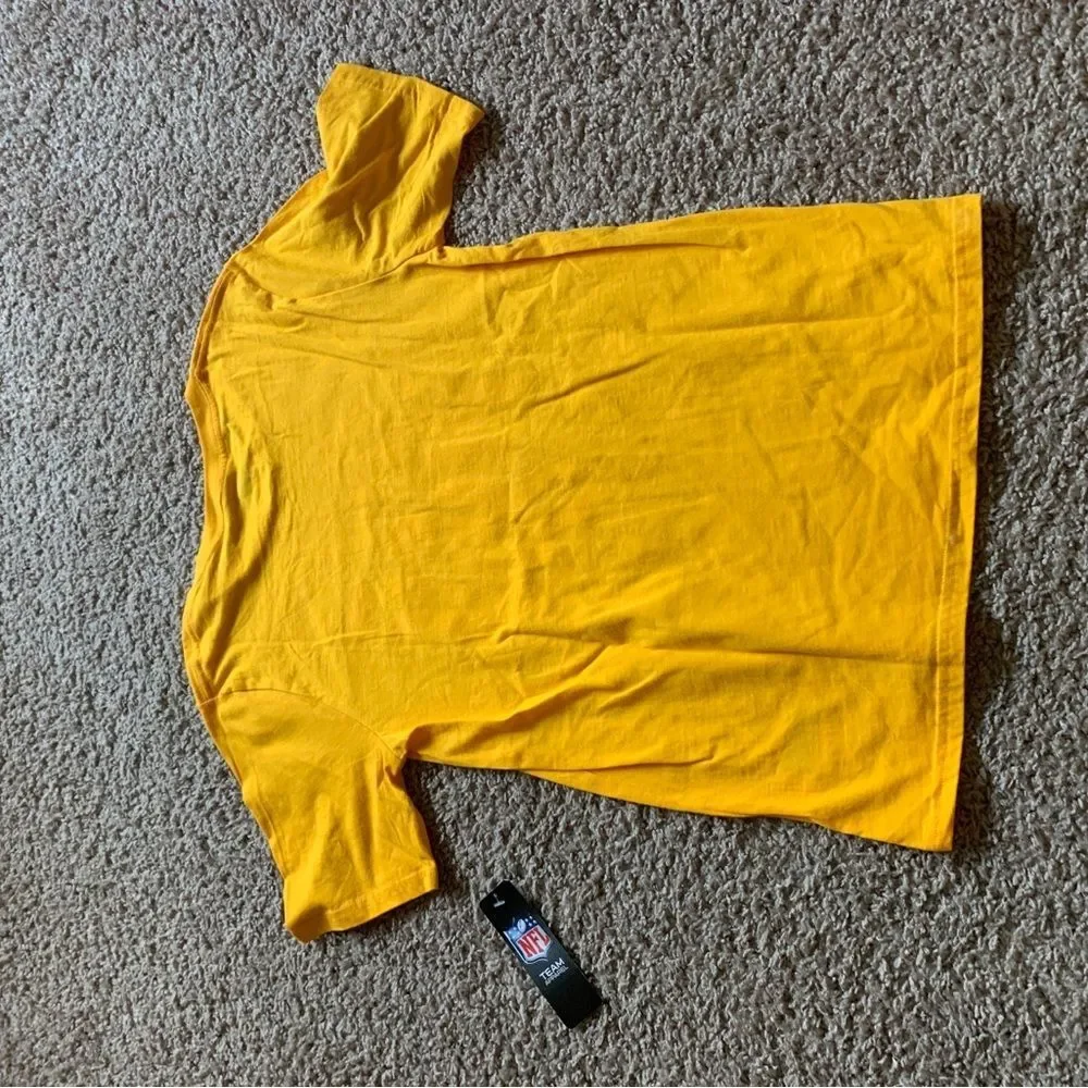 NFL Green Bay Packers Kids T-Shirt Yellow Go Pack Go Boys Size 16 Youth Tee - Picture 6 of 8